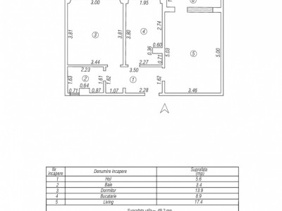 Apartament 2 camere decomandate, Tomis Nord - Boema